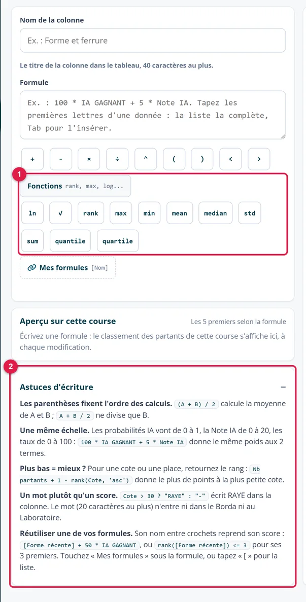 Les fonctions et les astuces d'écriture