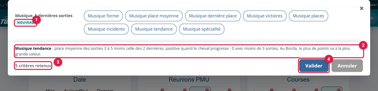 L'explication d'un critère