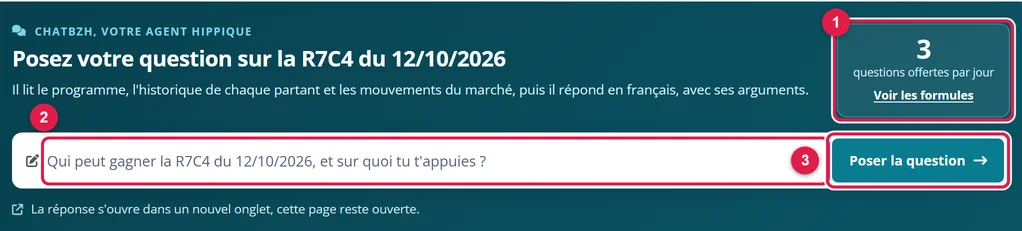 Le panneau Demander à ChatBZH