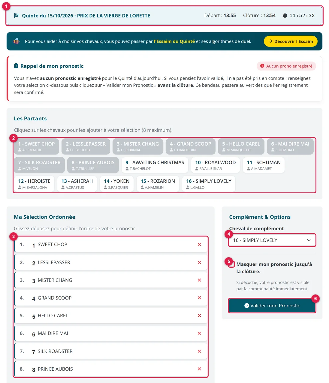 Le formulaire du Challenge