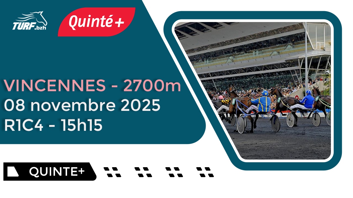 Quinté du 8 novembre 2025 : Quinté+ Vincennes : IGUANE DE CAPONET (4) écrase tout ! 80% de victoires selon les IA face à INDY DARK (11). Quatre chevaux à 100% de citations !